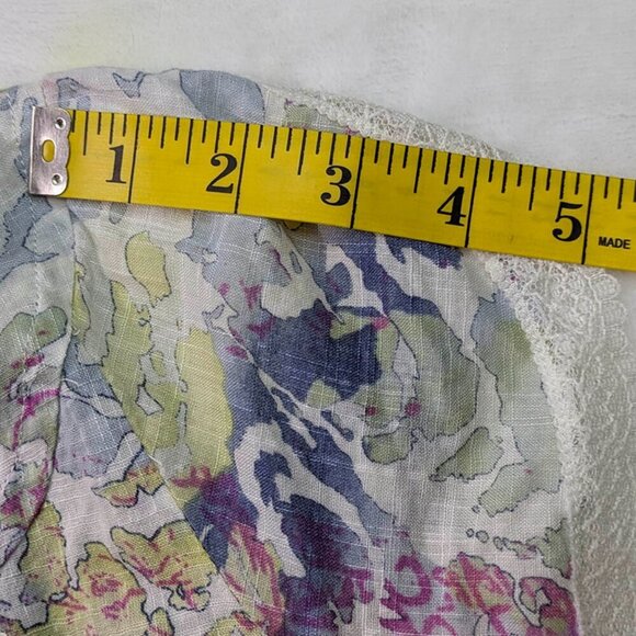 Free People Dress Womens 2 Top Floral Lined Button Up Boho Beach Party Peasant - Picture 7 of 14